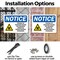Signmission Radiation & Laser Sign, 7 in H x 10 in W, Plastic, Rectangle OS-2PACK-NS-P-710-L-17710 - alternate 3